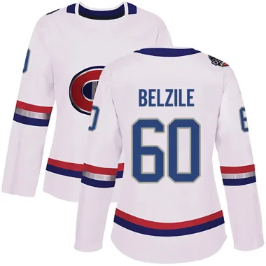 Authentic Alex Belzile White Montreal Canadiens 2017 100 Classic Jersey - Women's