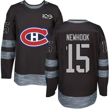 Authentic Alex Newhook Black Montreal Canadiens 1917-2017 100th Anniversary Jersey - Men's