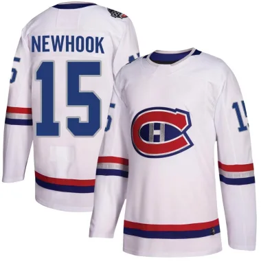 Authentic Alex Newhook White Montreal Canadiens 2017 100 Classic Jersey - Men's