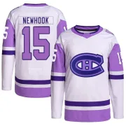 Authentic Alex Newhook White/Purple Montreal Canadiens Hockey Fights Cancer Primegreen Jersey - Youth