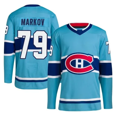 Authentic Andrei Markov Light Blue Montreal Canadiens Reverse Retro 2.0 Jersey - Youth