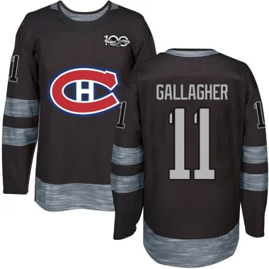 Authentic Brendan Gallagher Black Montreal Canadiens 1917-2017 100th Anniversary Jersey - Youth