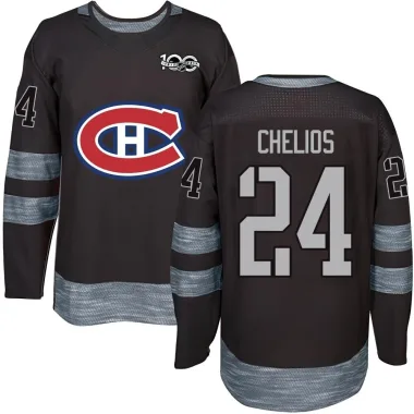 Authentic Chris Chelios Black Montreal Canadiens 1917-2017 100th Anniversary Jersey - Men's