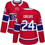 Authentic Chris Chelios Red Montreal Canadiens Home Jersey - Women's