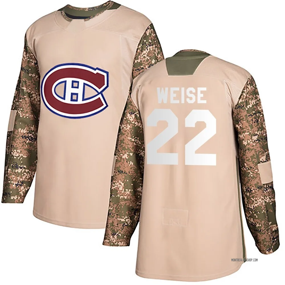 Authentic Dale Weise Camo Montreal Canadiens Veterans Day Practice Jersey - Men's
