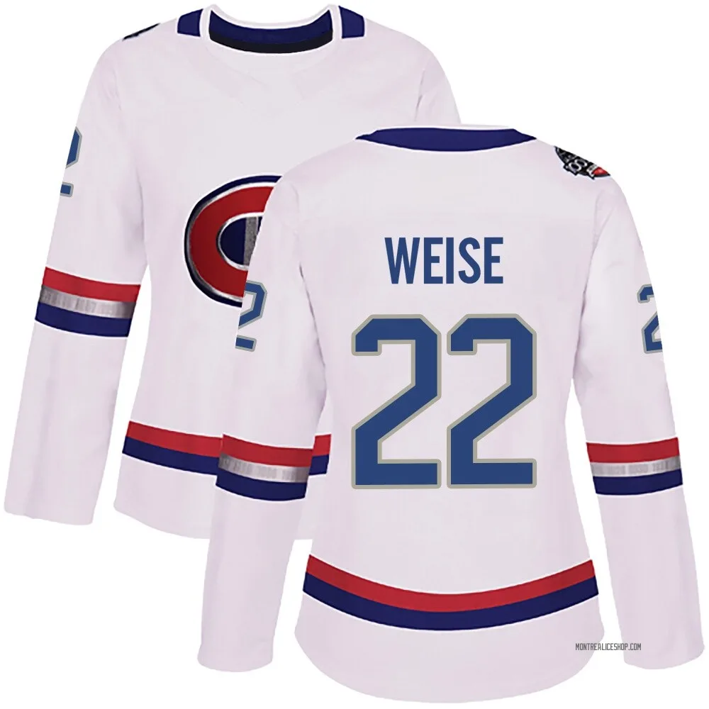 Authentic Dale Weise White Montreal Canadiens 2017 100 Classic Jersey - Women's