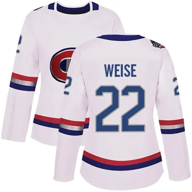 Authentic Dale Weise White Montreal Canadiens 2017 100 Classic Jersey - Women's