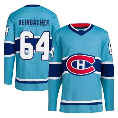 Authentic David Reinbacher Light Blue Montreal Canadiens Reverse Retro 2.0 Jersey - Men's