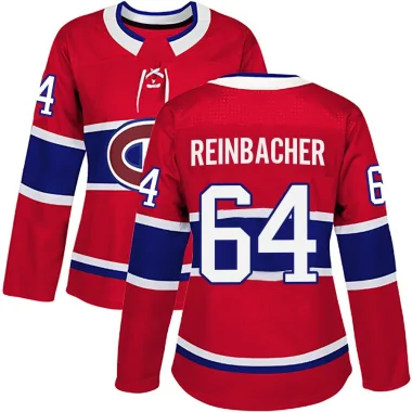 Authentic David Reinbacher Red Montreal Canadiens Home Jersey - Women's