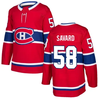 Authentic David Savard Red Montreal Canadiens Home Jersey - Men's