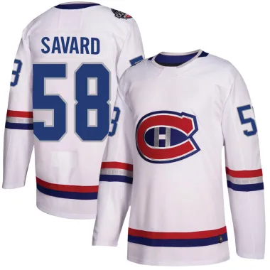 Authentic David Savard White Montreal Canadiens 2017 100 Classic Jersey - Youth