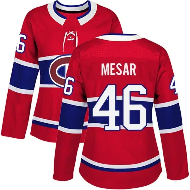 Authentic Filip Mesar Red Montreal Canadiens Home Jersey - Women's