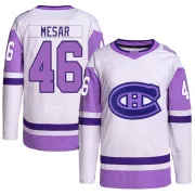 Authentic Filip Mesar White/Purple Montreal Canadiens Hockey Fights Cancer Primegreen Jersey - Youth