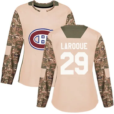Authentic Gannon Laroque Camo Montreal Canadiens Veterans Day Practice Jersey - Women's