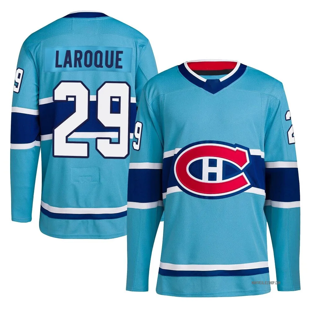 Authentic Gannon Laroque Light Blue Montreal Canadiens Reverse Retro 2.0 Jersey - Youth