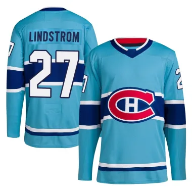 Authentic Gustav Lindstrom Light Blue Montreal Canadiens Reverse Retro 2.0 Jersey - Men's