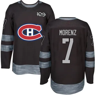 Authentic Howie Morenz Black Montreal Canadiens 1917-2017 100th Anniversary Jersey - Men's