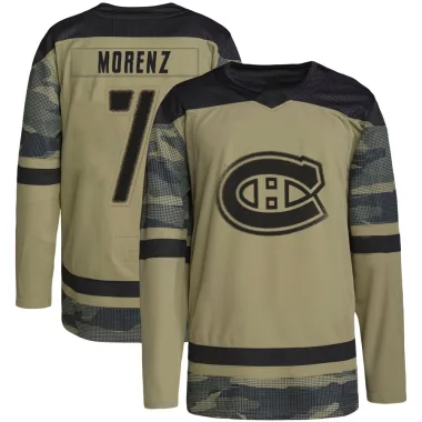 Authentic Howie Morenz Camo Montreal Canadiens Military Appreciation Practice Jersey - Men's