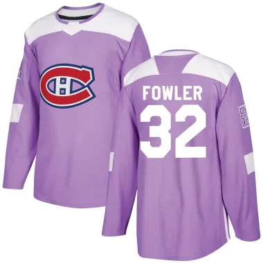 Authentic Jacob Fowler Purple Montreal Canadiens Fights Cancer Practice Jersey - Youth