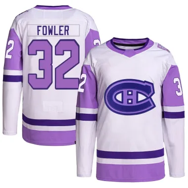 Authentic Jacob Fowler White/Purple Montreal Canadiens Hockey Fights Cancer Primegreen Jersey - Youth