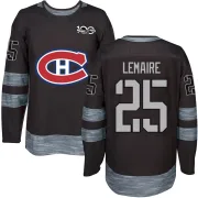 Authentic Jacques Lemaire Black Montreal Canadiens 1917-2017 100th Anniversary Jersey - Men's