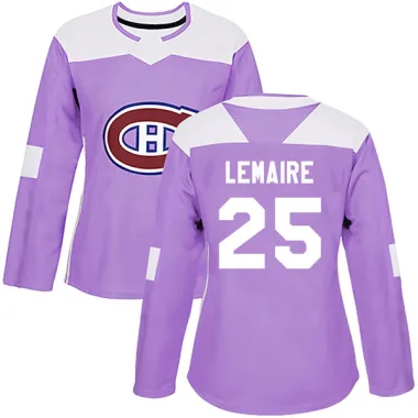Authentic Jacques Lemaire Purple Montreal Canadiens Fights Cancer Practice Jersey - Women's