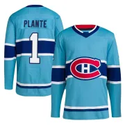 Authentic Jacques Plante Light Blue Montreal Canadiens Reverse Retro 2.0 Jersey - Youth