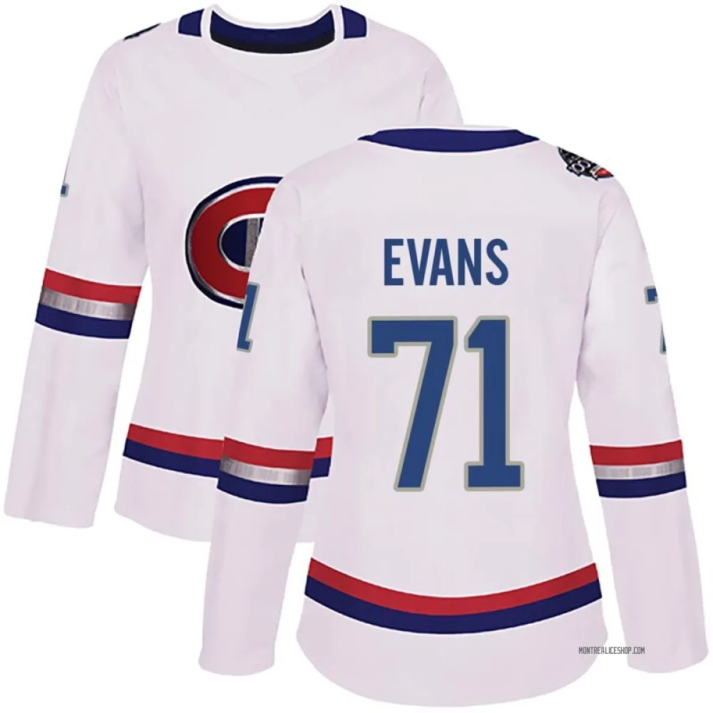 Authentic Jake Evans White Montreal Canadiens 2017 100 Classic Jersey - Women's