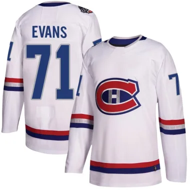 Authentic Jake Evans White Montreal Canadiens 2017 100 Classic Jersey - Youth