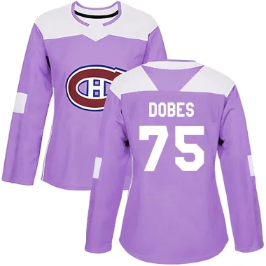 Authentic Jakub Dobes Purple Montreal Canadiens Fights Cancer Practice Jersey - Women's
