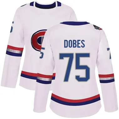 Authentic Jakub Dobes White Montreal Canadiens 2017 100 Classic Jersey - Women's