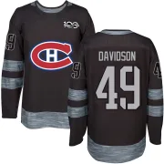 Authentic Jared Davidson Black Montreal Canadiens 1917-2017 100th Anniversary Jersey - Men's