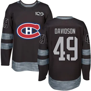 Authentic Jared Davidson Black Montreal Canadiens 1917-2017 100th Anniversary Jersey - Youth