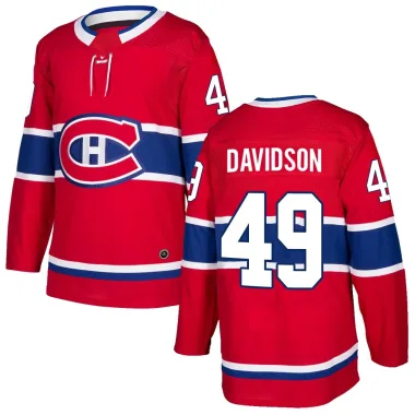 Authentic Jared Davidson Red Montreal Canadiens Home Jersey - Youth