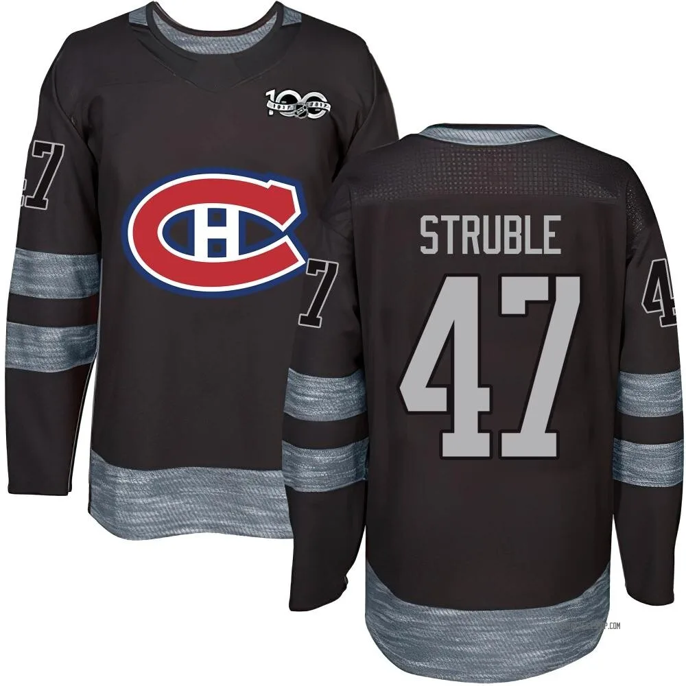 Authentic Jayden Struble Black Montreal Canadiens 1917-2017 100th Anniversary Jersey - Men's