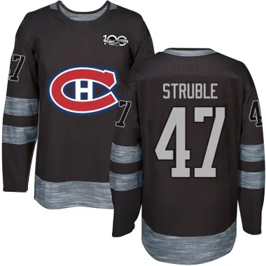 Authentic Jayden Struble Black Montreal Canadiens 1917-2017 100th Anniversary Jersey - Men's