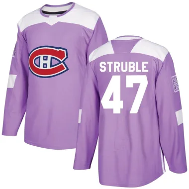 Authentic Jayden Struble Purple Montreal Canadiens Fights Cancer Practice Jersey - Youth