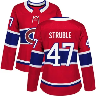 Authentic Jayden Struble Red Montreal Canadiens Home Jersey - Women's