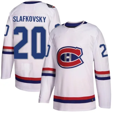 Authentic Juraj Slafkovsky White Montreal Canadiens 2017 100 Classic Jersey - Men's