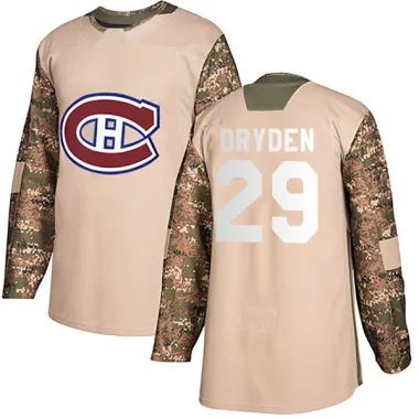 Authentic Ken Dryden Camo Montreal Canadiens Veterans Day Practice Jersey - Men's