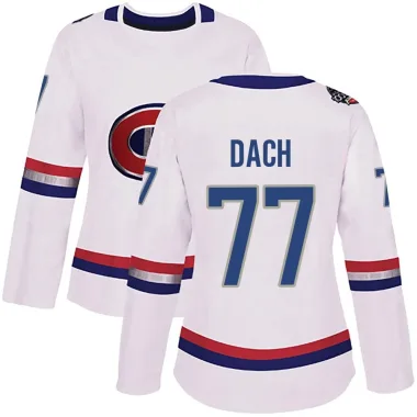 Authentic Kirby Dach White Montreal Canadiens 2017 100 Classic Jersey - Women's