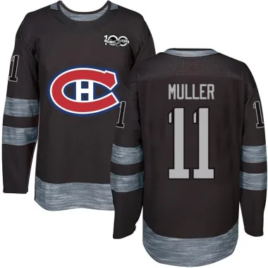 Authentic Kirk Muller Black Montreal Canadiens 1917-2017 100th Anniversary Jersey - Youth