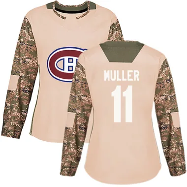 Authentic Kirk Muller Camo Montreal Canadiens Veterans Day Practice Jersey - Women's