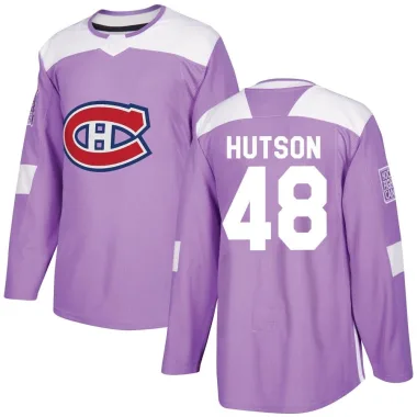 Authentic Lane Hutson Purple Montreal Canadiens Fights Cancer Practice Jersey - Youth
