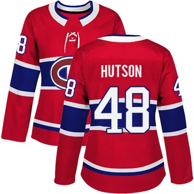 Authentic Lane Hutson Red Montreal Canadiens Home Jersey - Women's