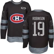 Authentic Larry Robinson Black Montreal Canadiens 1917-2017 100th Anniversary Jersey - Youth