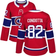 Authentic Lucas Condotta Red Montreal Canadiens Home Jersey - Women's