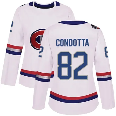 Authentic Lucas Condotta White Montreal Canadiens 2017 100 Classic Jersey - Women's