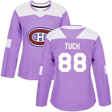 Authentic Luke Tuch Purple Montreal Canadiens Fights Cancer Practice Jersey - Women's