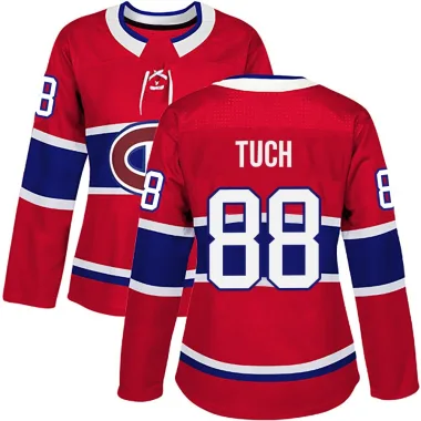 Authentic Luke Tuch Red Montreal Canadiens Home Jersey - Women's